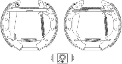 Барабанный тормозной механизм PAGID для VW POLO (6N1) 64 1.9 D
