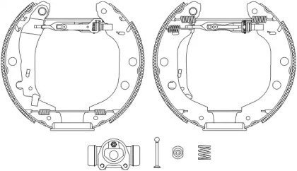 Барабанный тормозной механизм PAGID для NISSAN KUBISTAR (X76) 1.5 dCi