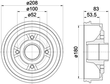 Тормозной барабан PAGID для RENAULT CLIO I (B/C57_, 5/357_) 1.4