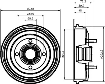 Барабанный тормозной механизм PAGID для FORD FIESTA III (GFJ) 1.6