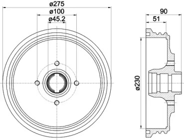 Тормозной барабан PAGID для VW CADDY II Variant (9K9B) 1.4