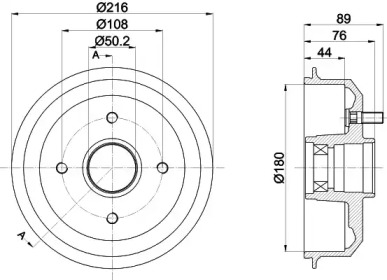 Барабанный тормозной механизм PAGID для MAZDA 121 III (JASM, JBSM) 1.8 D