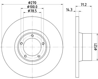 Дисковой тормозной механизм PAGID для FORD TRANSIT Фургон (V_ _) 2.4 D (VVS)