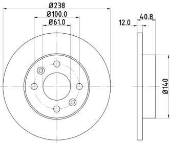 Дисковой тормозной механизм PAGID для RENAULT CLIO I (B/C57_, 5/357_) 1.4