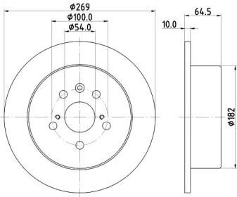Дисковой тормозной механизм PAGID для LEXUS ES (VCV10_, VZV21_) 250 (VZV21_)