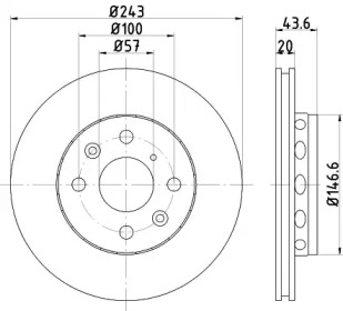Дисковой тормозной механизм PAGID для KIA SHUMA (FB) 1.8 i 16V