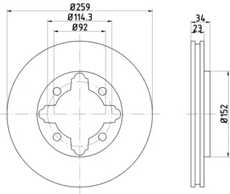 Дисковой тормозной механизм PAGID для HONDA ACCORD IV (CB) 2.2 i 16V (CB7)