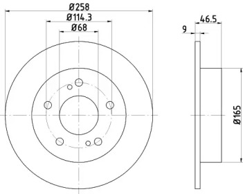 Дисковой тормозной механизм PAGID для NISSAN 200 SX (S14) 2.0 i 16V