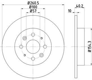 Дисковой тормозной механизм PAGID для KIA SHUMA (FB) 1.8 i 16V