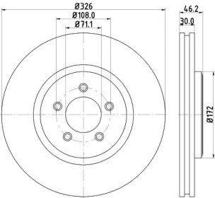 Тормозной диск PAGID для JAGUAR S-TYPE (X200) 2.7 D