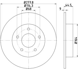 Тормозной диск PAGID для NISSAN MAXIMA / MAXIMA QX V (A33) 2.5 V6 24V