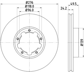 Дисковой тормозной механизм PAGID для NISSAN CABSTAR E (TL_, VL_) 125.35, 125.45 (TL0, VL0)