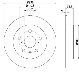 Дисковой тормозной механизм PAGID для SUZUKI SX4 (EY, GY) 1.6 VVT 4x4 (RW 416)
