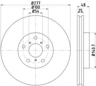 Дисковой тормозной механизм PAGID для LEXUS ES (VCV10_, VZV21_) 250 (VZV21_)
