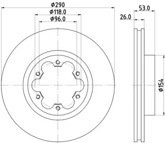 Дисковой тормозной механизм PAGID для NISSAN CABSTAR E (TL_, VL_) 125.35, 125.45 (TL0, VL0)