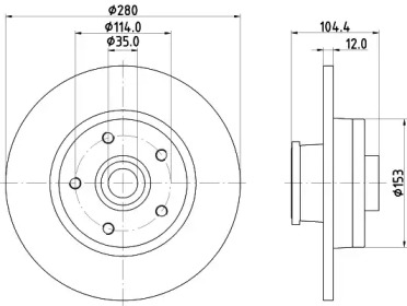 Тормозной диск PAGID для NISSAN NV300 Kombi (X82) 1.6 dCi 145