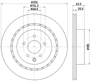 Дисковой тормозной механизм PAGID для NISSAN 370 Z Roadster (Z34) 3.7