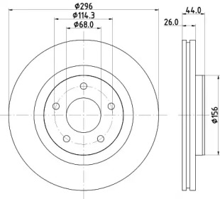 Дисковой тормозной механизм PAGID для NISSAN JUKE (F15) 1.6 DIG-T 4x4