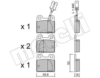 Тормозные колодки METELLI для ALFA ROMEO ALFETTA (116_) 1.8 (116.B2)
