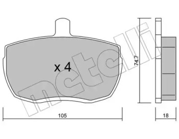 Дисковой тормозной механизм METELLI для FORD TRANSIT Фургон (V_ _) 2.4 D (VVS)