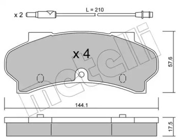 Тормозные колодки METELLI для PEUGEOT J9 автобус 2.5 D