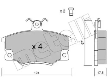 Тормозные колодки METELLI для ALFA ROMEO 146 (930_) 1.7 i.e. 16V (930.B1)