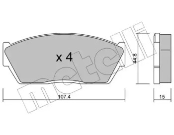 Тормозные колодки METELLI для HONDA CRX I (AF, AS) 1.5 i (AF)