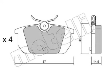 Тормозные колодки METELLI для ALFA ROMEO 146 (930_) 1.7 i.e. 16V (930.B1)