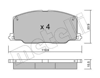 Дисковой тормозной механизм METELLI для LEXUS ES (VCV10_, VZV21_) 250 (VZV21_)