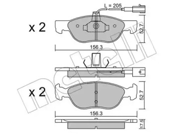 Тормозные колодки METELLI для ALFA ROMEO 146 (930_) 1.9 JTD (930.B4B)