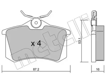 Дисковой тормозной механизм METELLI для NISSAN NOTE (E11, NE11) 1.5 dCi