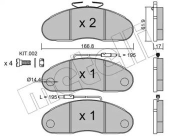 Дисковой тормозной механизм METELLI для NISSAN CABSTAR E (TL_, VL_) 125.35, 125.45 (TL0, VL0)