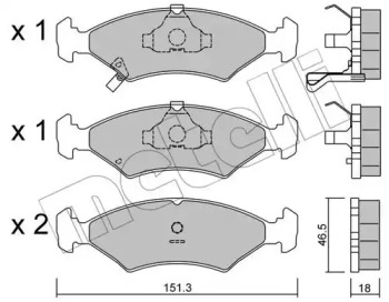 Дисковой тормозной механизм METELLI для KIA SHUMA (FB) 1.8 i 16V