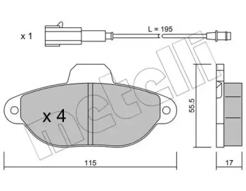 Тормозные колодки METELLI для FORD KA (RU8) 1.2