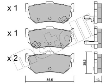 Дисковой тормозной механизм METELLI для HONDA ACCORD II Hatchback (AC, AD) 1.8 EX (AD)