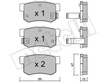 Дисковой тормозной механизм METELLI для SUZUKI SX4 (EY, GY) 1.6 VVT 4x4 (RW 416)