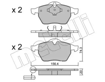 Дисковой тормозной механизм METELLI для VW BORA Variant (1J6) 2.3 V5