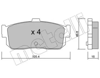 Дисковой тормозной механизм METELLI для NISSAN PRIMERA Traveller (W10) 1.6 i