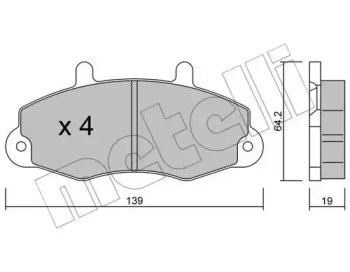 Дисковой тормозной механизм METELLI для FORD TRANSIT Фургон (E_ _) 2.0 i (EAL, EAS)