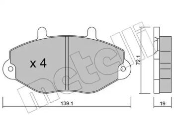 Дисковой тормозной механизм METELLI для FORD TRANSIT Фургон (E_ _) 2.0 i (EAL, EAS)