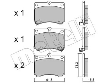 Дисковой тормозной механизм METELLI для MAZDA 323 S IV (BG) 1.8 16V Turbo 4WD