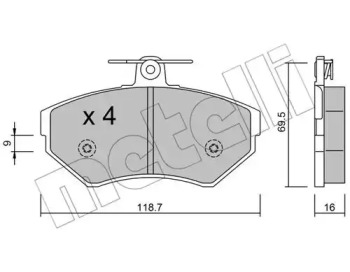 Запчасти для ТО METELLI для VW CADDY II Variant (9K9B) 1.4
