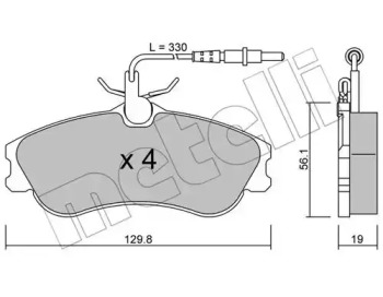 Дисковой тормозной механизм METELLI для PEUGEOT 306 Кабриолет (7D, N3, N5) 2.0 16V
