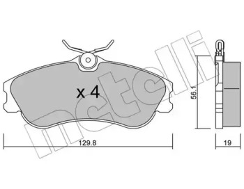 Дисковой тормозной механизм METELLI для PEUGEOT 306 Кабриолет (7D, N3, N5) 1.8 16V