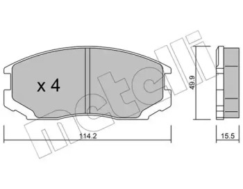 Тормозные колодки METELLI для MITSUBISHI LANCER V (CB_A, CD_A, CE_A) 1.3 (CB1A)