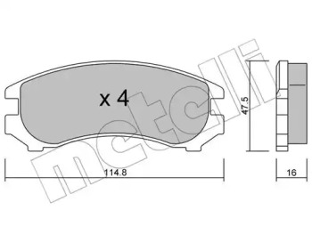 Дисковой тормозной механизм METELLI для NISSAN SUNNY II Traveller (B12) 1.6 i 12V