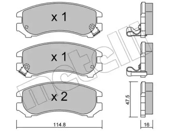 Дисковой тормозной механизм METELLI для NISSAN SUNNY II Traveller (B12) 1.6 i 12V