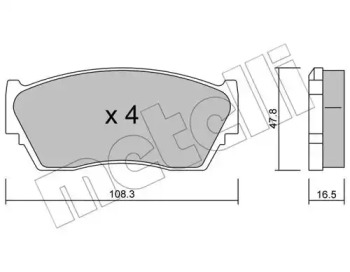 Тормозные колодки METELLI для NISSAN SUNNY III Liftback (N14) 1.6 i