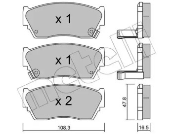 Тормозные колодки METELLI для NISSAN SUNNY III Liftback (N14) 1.6 i