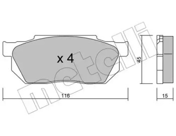 Дисковой тормозной механизм METELLI для HONDA ACCORD II Hatchback (AC, AD) 1.8 EX (AD)